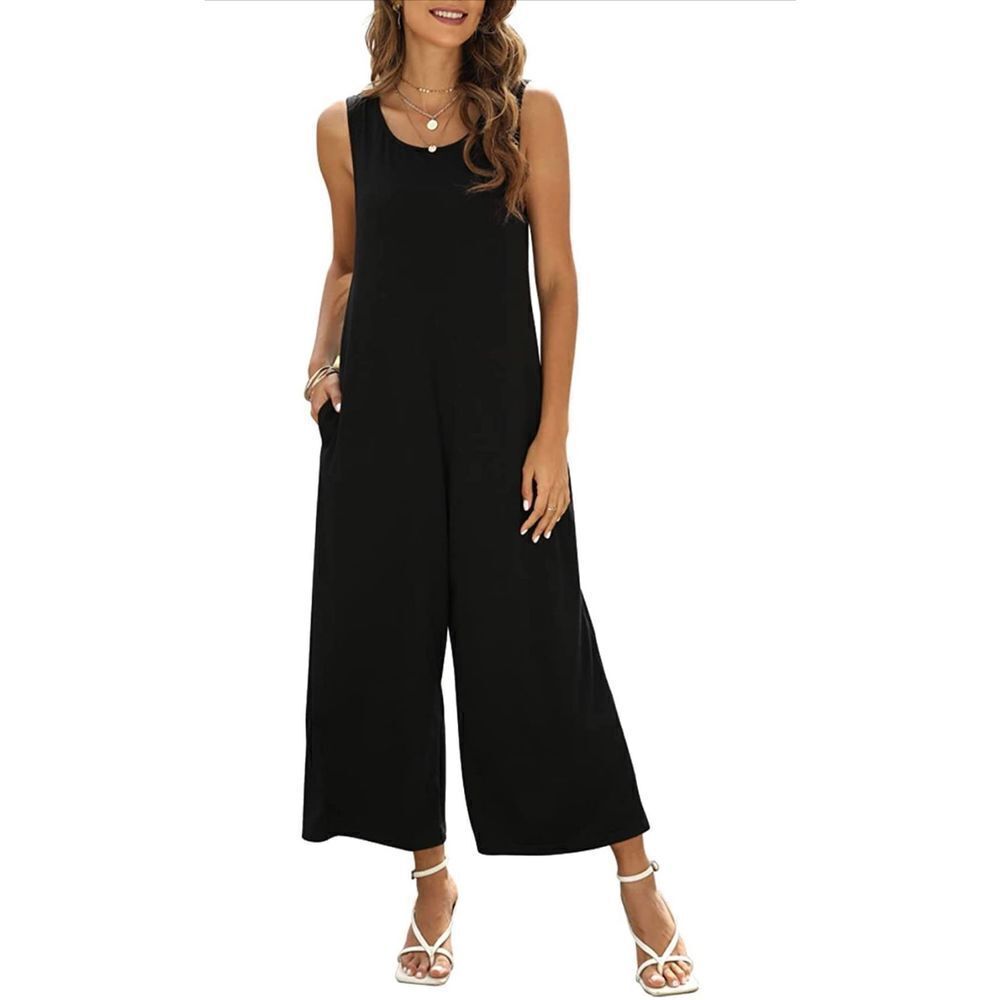 NEW Loose Tank Jumpsuit Jumpsuit Romper Pockets S